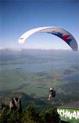 Paraglider and Paragliding Equipment for Sale.  Paragliding Information, Products, Manuals, Parts, Ram air, Airfoil, Parafoil.  Paragliding Pilot Training Books, Videos and DVD's. Used Paraglider for Sale.